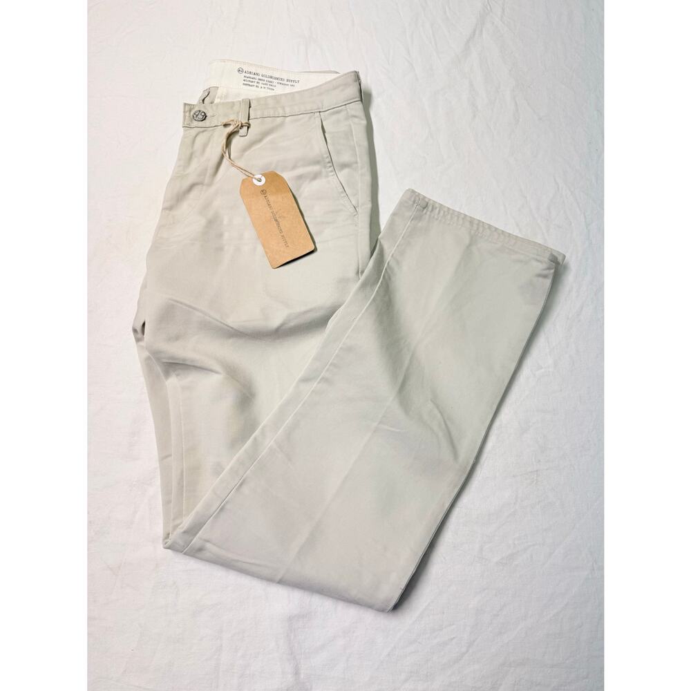 AG Adriano Goldschmied Supply Khaki oyster Pants size 32x34 hand twill NWT